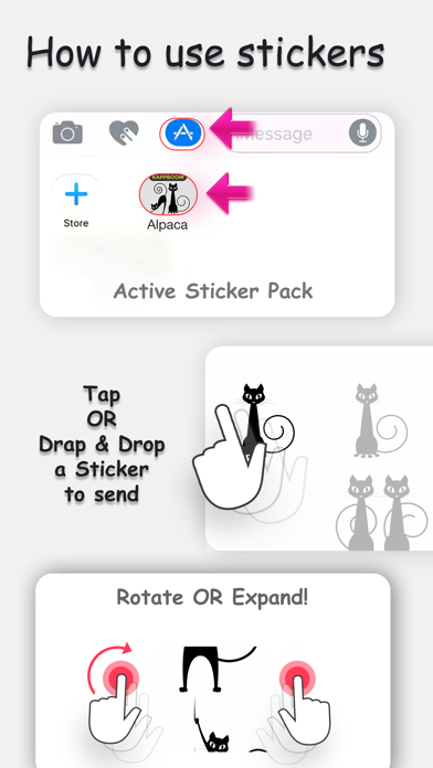 Screenshot #3 pour Black Cat Stickers!