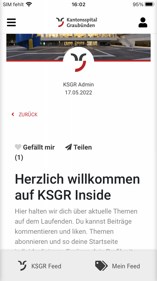 #1. KSGR Inside (iOS) 由: Stiftung Kantonsspital Graubünden