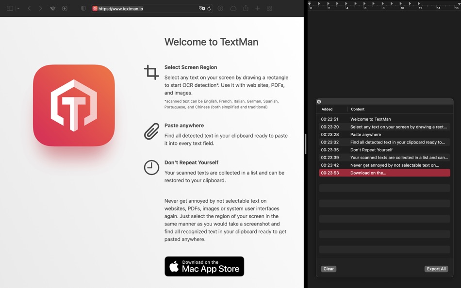 #5. TextMan – OCR text detection (macOS) 来自: KF Interactive GmbH