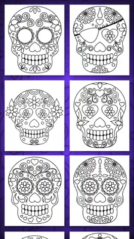 Game screenshot Mexican Sugar Skull Mask – Coloring Pages hack