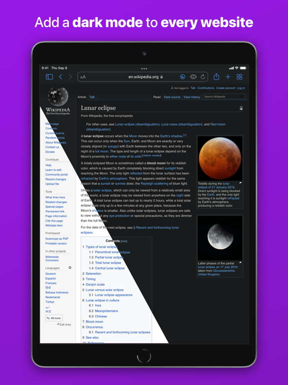 Screenshot #4 pour Noir - Dark Mode for Safari