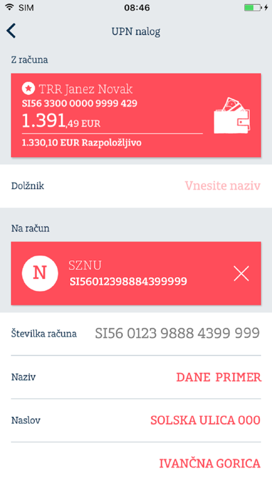 Addiko Mobile Slovenija Screenshot
