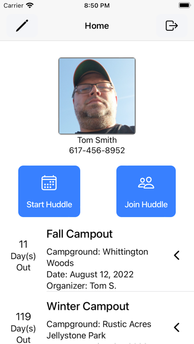 Camper Huddle Screenshot