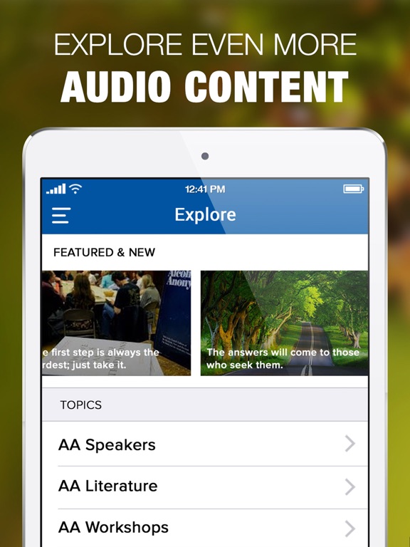Screenshot #6 pour AA Audio Companion for Alcoholics Anonymous