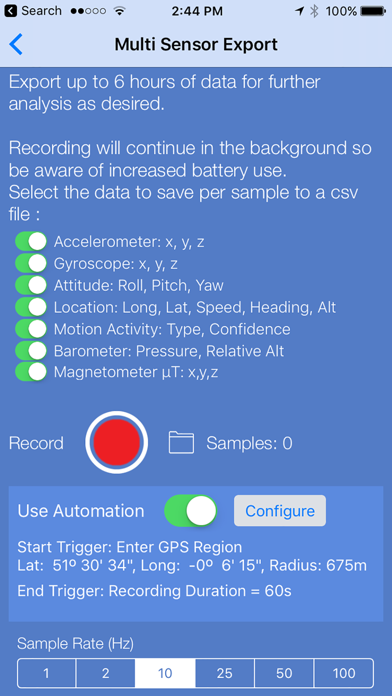 Screenshot #3 pour Sensor Play - Data Recorder