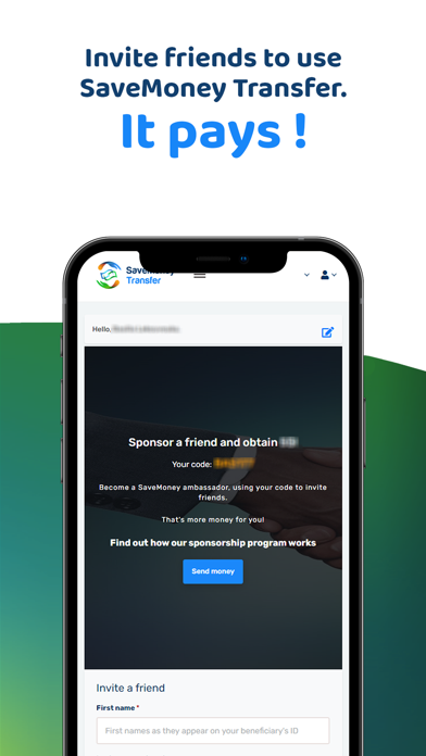 SaveMoney Transfer Screenshot