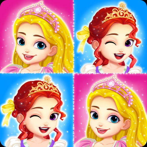 Princess matching pairs games for girls icon