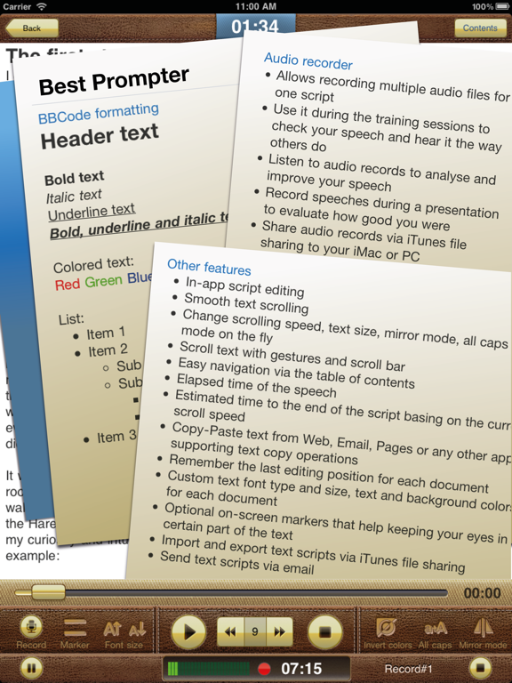 Screenshot #4 pour Best Prompter - teleprompter