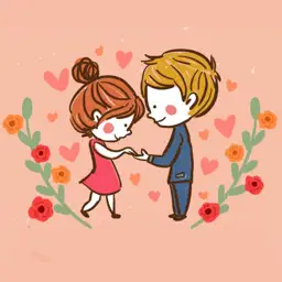 Hand-Drawn Couple Stickers app icon