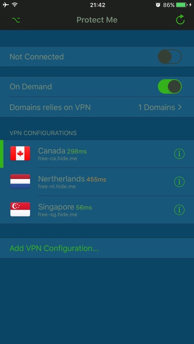 VPN Quick Connect - Today Widget support screenshot 2