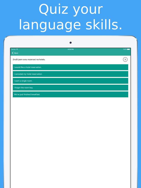 Simply Learn to Speak Czech - Travel Phrasebook iPad screenshot
