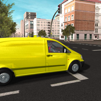 Service postal 3D - Conducteur de camion de livrai