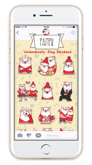 Valentine's Day with Pampu stickers screenshot