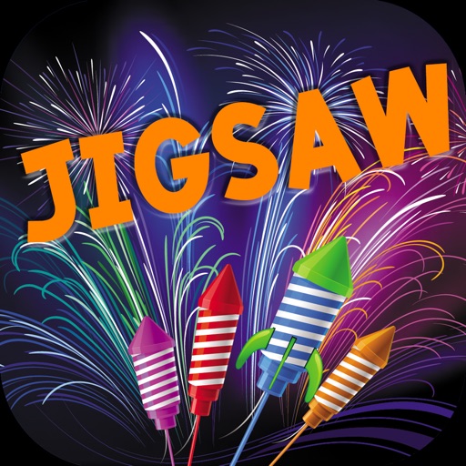 Colorful Fireworks Jigsaw Puzzles Sliding for Kids iOS App