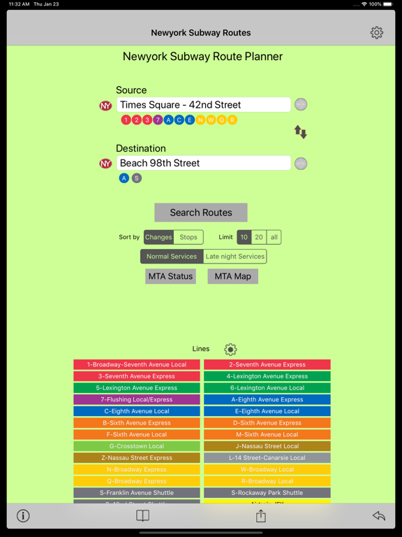 Screenshot #4 pour New York Subway Route Planner