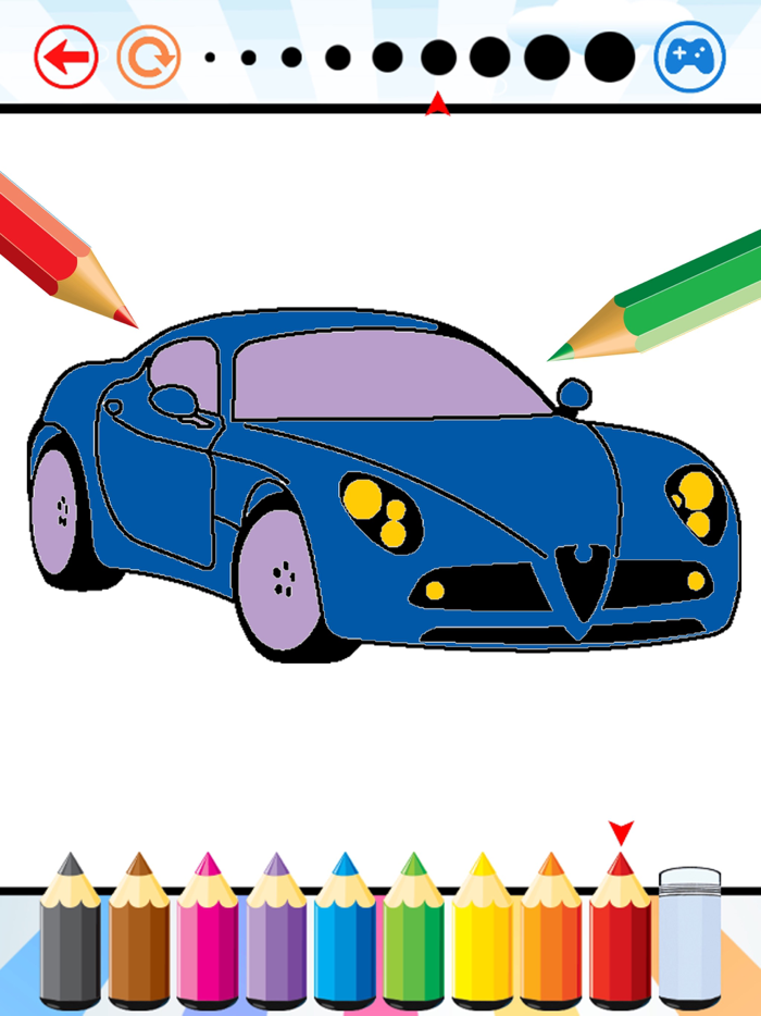 Super Car Coloring Book - Vehicle drawing for kids