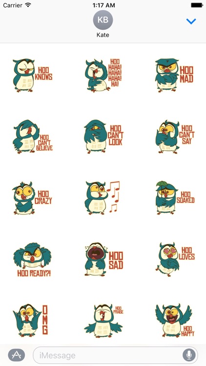 Hoo The Funny Owl Stickers