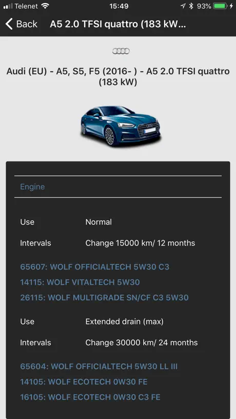 Wolf Lubricants Finder