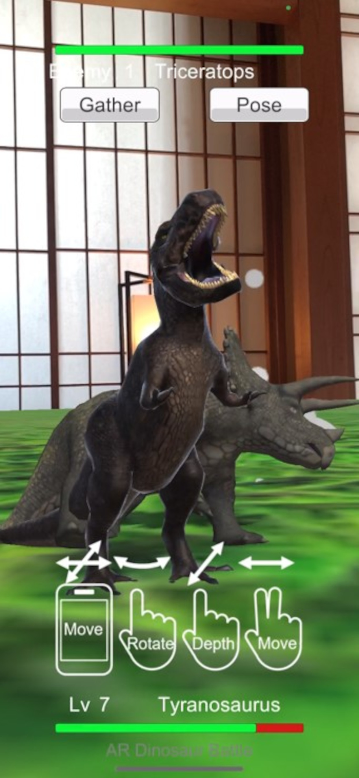 AR Dinosaur Battle (ARDB)