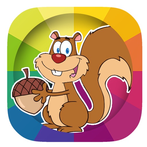 Kids Coloring Page Squirrel Game icon