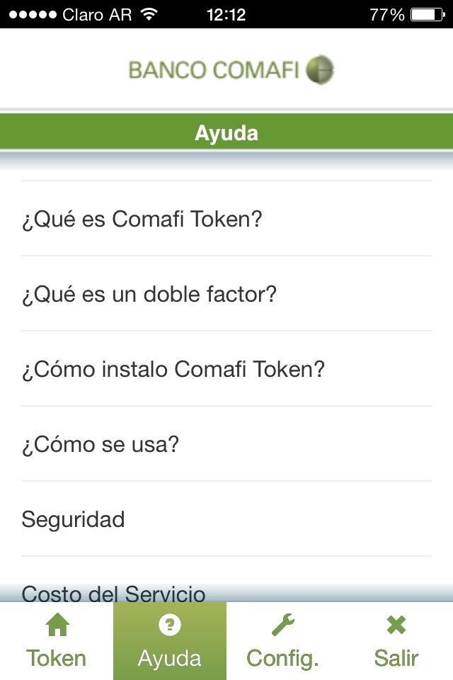 Comafi Token screenshot 3