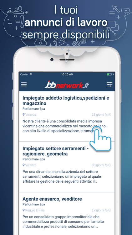 Annunci di lavoro JobNetwork