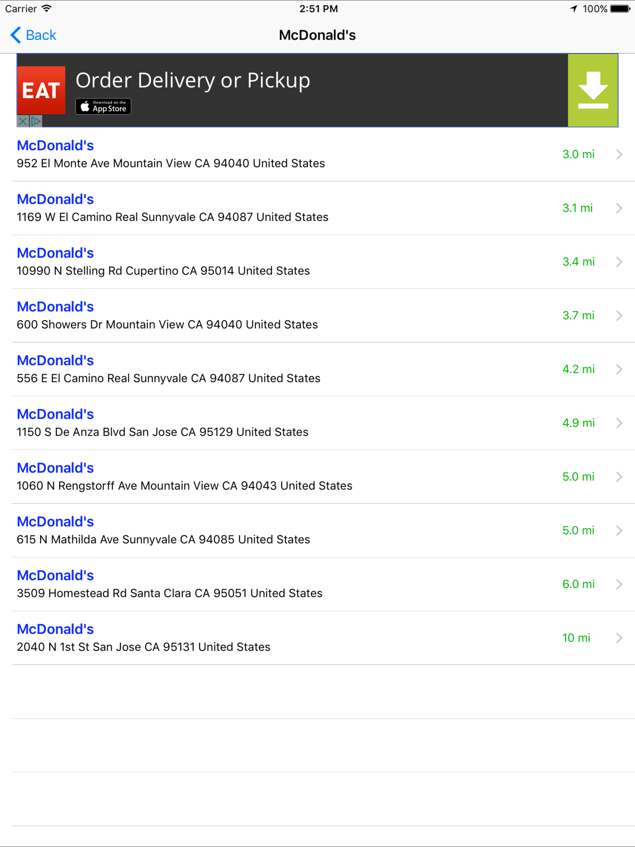 Fast Food Finder! Find FastFood Restaurants