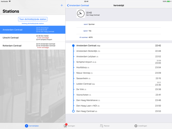 Trein app iPad app afbeelding 1