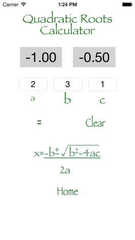 Game screenshot Quadratic Roots Calculator apk