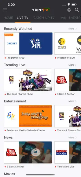 Game screenshot YuppTV - Live TV & Movies apk