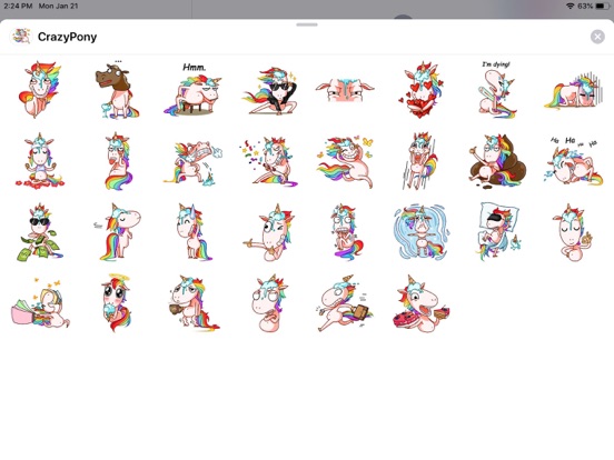 Screenshot #4 pour Crazy Pony Funny Stickers