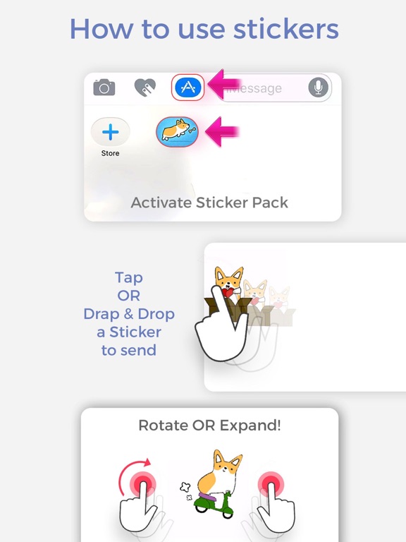 Screenshot #6 pour Cute Corgi Animated Stickers
