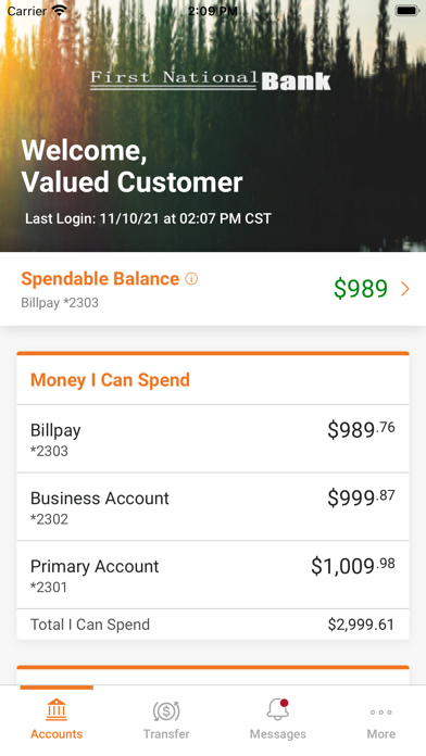 First National Bank Tigerton Screenshot
