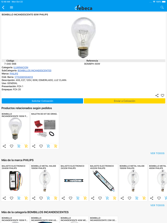 Catálogo Digital Febeca C.A. iPad screenshot 7 - Shopping app