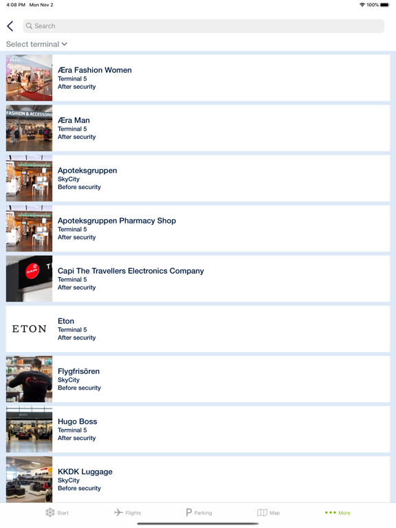 Swedavia Airports iPad screenshot 8 - Travel app