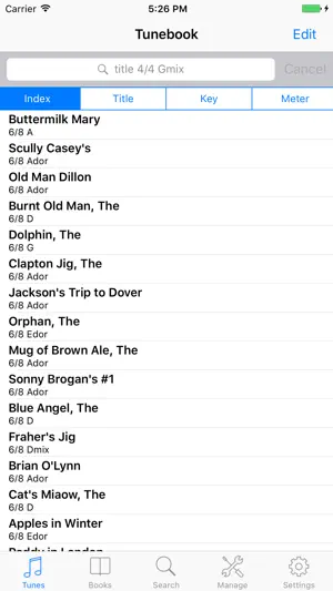 Tunebook screenshot 2