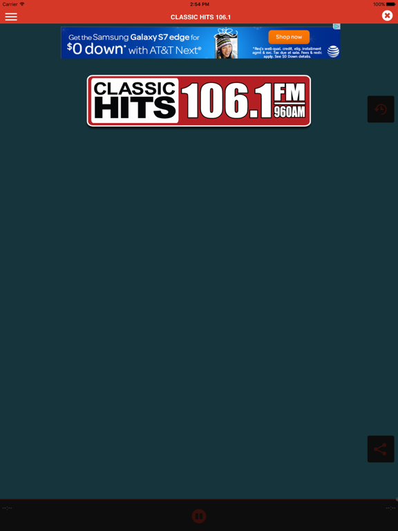 Classic Hits 106.1 iPad screenshot 3 - Entertainment app