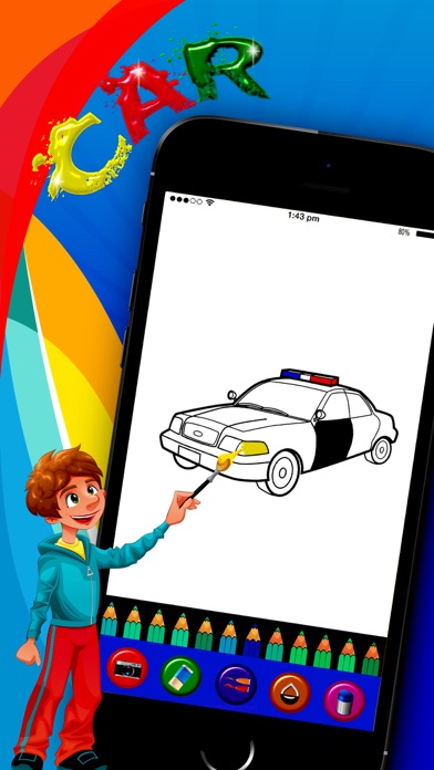 Screenshot #2 pour HandPaint Cars - Cars coloring book for toddlers