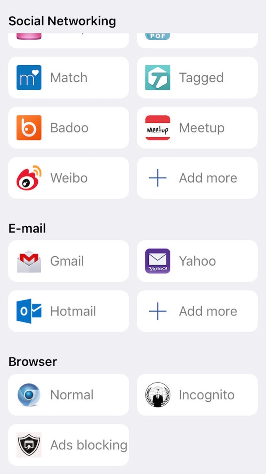 Login multiple account for Social, Email and web - 1.0 - (iOS)