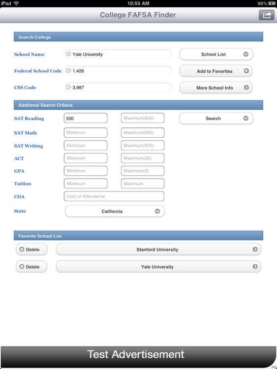 College FAFSA Finder