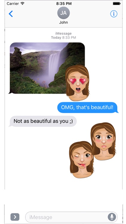 Brunette Emoji Set GeeMoji
