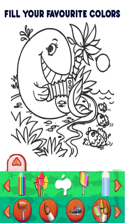 Fish Kids Coloring Book Pro