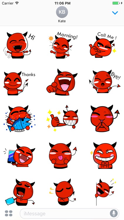 D-Pool The Red Little Devil Sticker