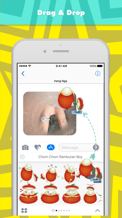 Chom Chom Rambutan Boy stickers by Hanna