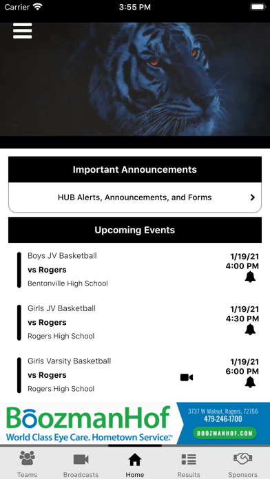 Bentonville Tiger Athletics Screenshot