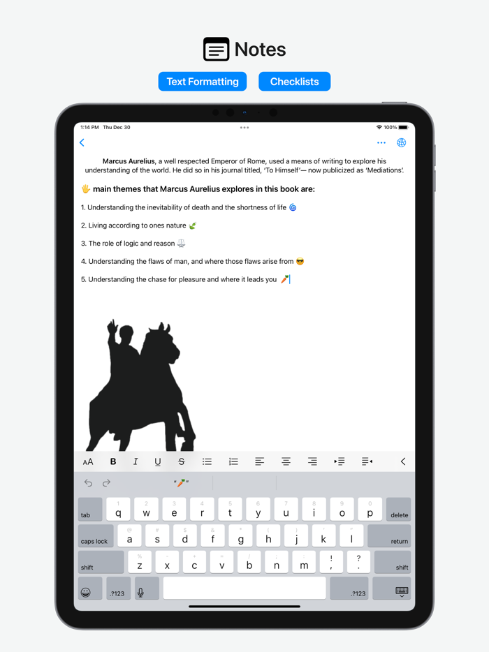 Enter Take Notes Shape Ideas