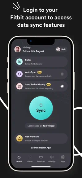 Game screenshot Sync for FitBit Health hack