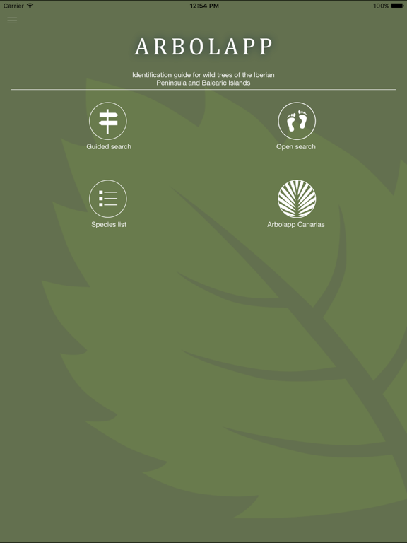 Arbolapp iPad screenshot 1 - Education app