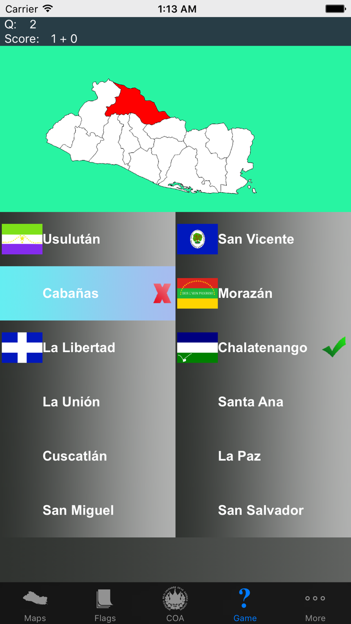 El Salvador Department Maps, Flags, Capitals