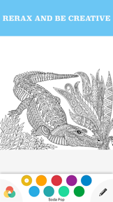 Animals Adult Coloring Book Pages for Anti-Stress screenshot